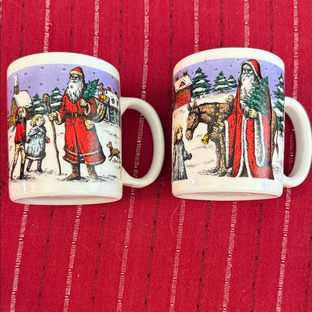 Miyazaki Create Santa Claus Ceramic Mugs set of two